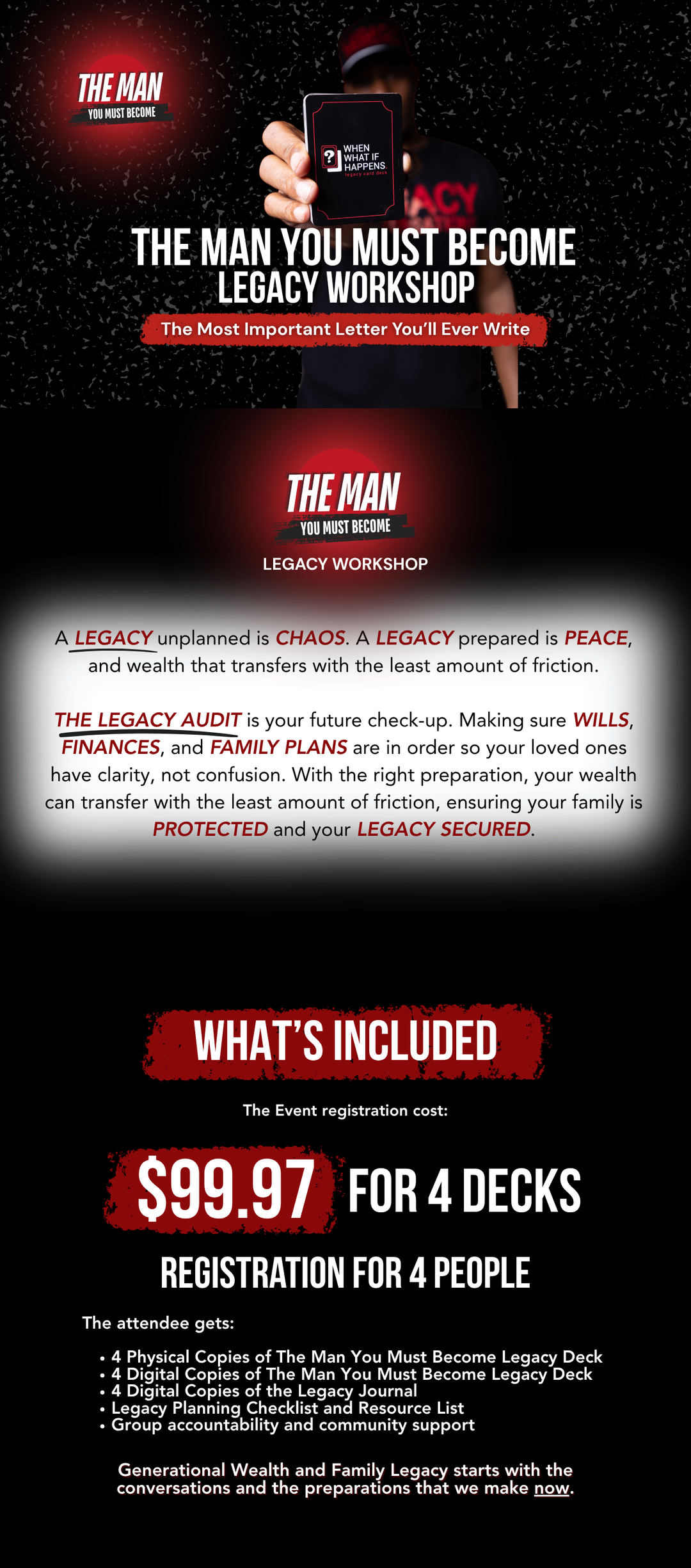 The Man You Must Become – 4-Pack Experience