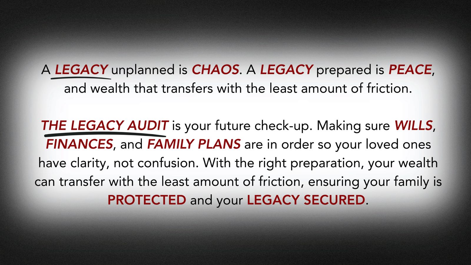 Legacy Audit Poster